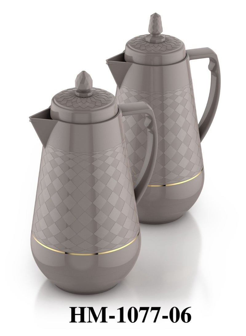 Home Master 1-liter tea thermos set from home master Elegant design with a double thermal insulation to keep hot and cold for long hours. 