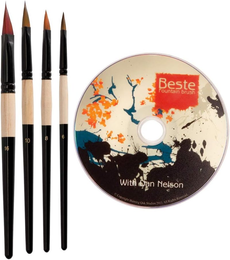 Creative Mark Beste Fountain Brush Set of 4 with Instructional DVD - Image 1