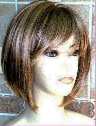 Forever young Forever Young UK Ladies Wig Classy Short Bob with Central Parting & Full Fringe Honey Blonde with Hints of Dark Brown Blend - Image 2