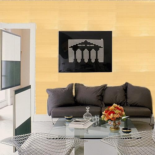 Rylan Self-Adhesive Waterproof PE Foam 3D Wall Panels Wallpaper Sticker for Bathroom, Living Room, and Home Decoration (70 x 77cm, Appx. 5.8Sq Feet)-1 Piece-Beige - Image 3