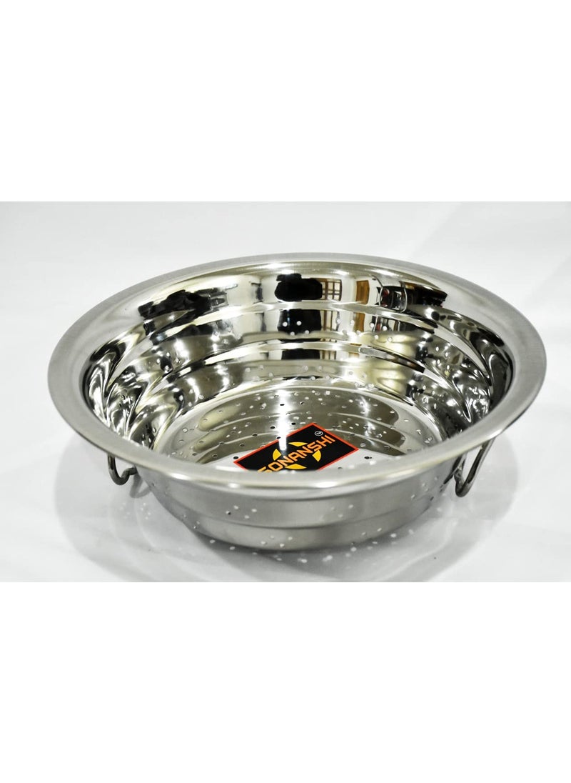 Sonanshi Sonanshi Stainless Steel Colander StrainerDrainer with Handle for FruitsVegetableNoodlesPastaBeansGrainsWashing Filter Basket for Kitchen 13 Inch  - Image 1