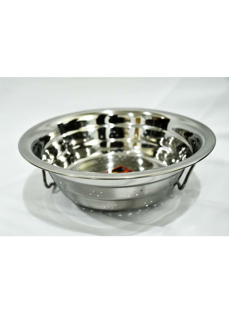 Sonanshi Sonanshi Stainless Steel Colander StrainerDrainer with Handle for FruitsVegetableNoodlesPastaBeansGrainsWashing Filter Basket for Kitchen 13 Inch  - Image 2