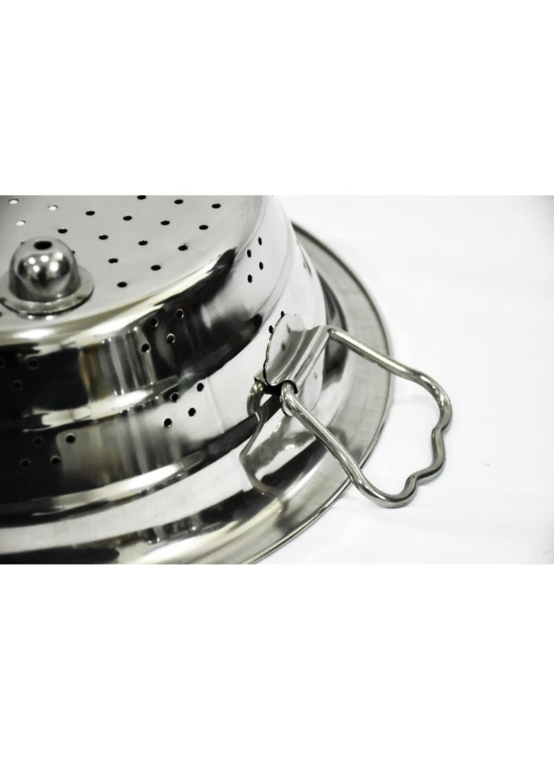 Sonanshi Sonanshi Stainless Steel Colander StrainerDrainer with Handle for FruitsVegetableNoodlesPastaBeansGrainsWashing Filter Basket for Kitchen 13 Inch  - Image 4