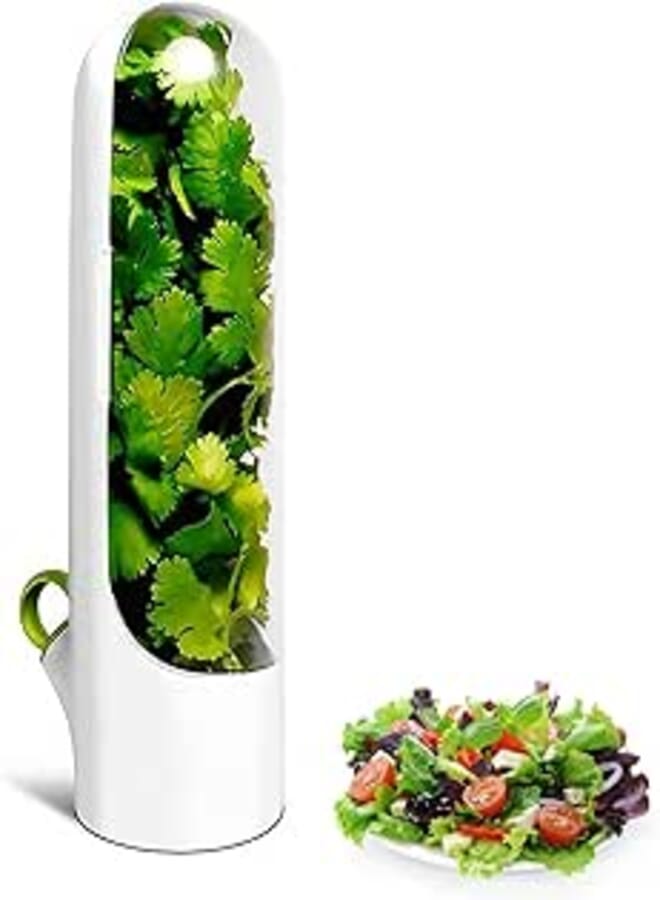 Pilipane Herb Keeper and Herb Saver,Herb Saver for Refrigerator, Fresh Herb Keeper,Herb Saver Pod for Cilantro, Parsley, Basil, Chives, Mint and More - Herb Storage Container for Refrigerator