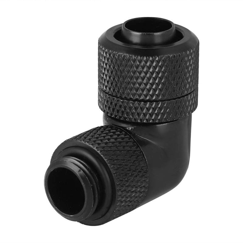 Black 90 Degree G1 4 Thread Computer Water Cooling Fitting Thin Fast Elbow 9 5x12 7mm - Image 2