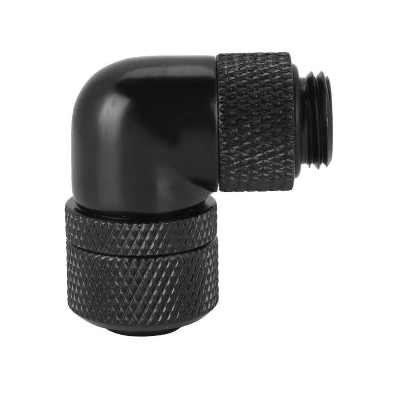 Black 90 Degree G1 4 Thread Computer Water Cooling Fitting Thin Fast Elbow 9 5x12 7mm - Image 5