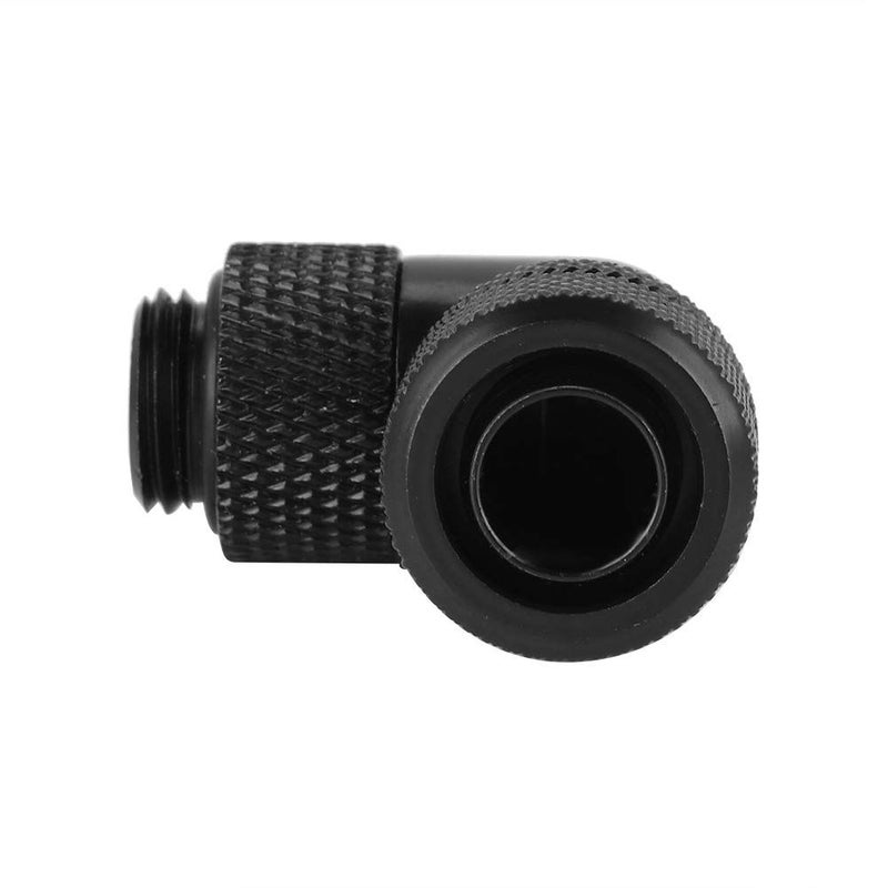 Black 90 Degree G1 4 Thread Computer Water Cooling Fitting Thin Fast Elbow 9 5x12 7mm - Image 4