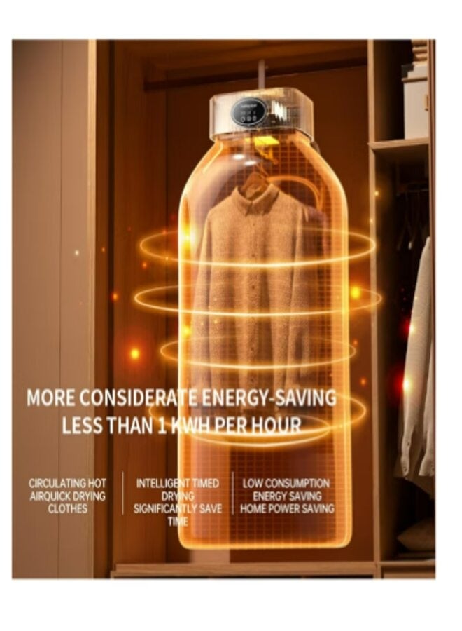 Portable Clothes Dryer Portable Dryer for Apartments Home Travel RVs Compact Foldable Mini Electric Laundry Dryer with Bag - Image 2