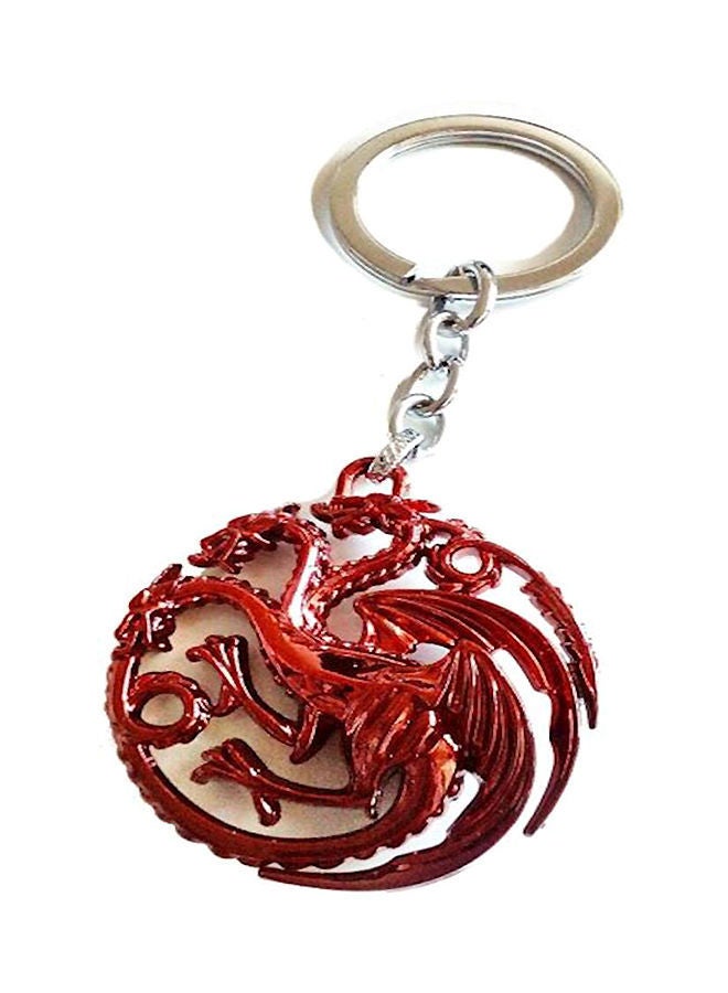NIBEMINENT Red House Of Targayen Logo Inspired By Game Thrones Key Chain