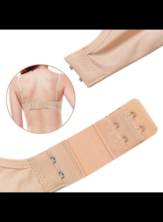 ITALO Women Polyester Bra Extender 2-Hook -2Eye,Give Life to Your Old Lovely bra's Use Bra Extenders One size Fits all,Brown - Image 2