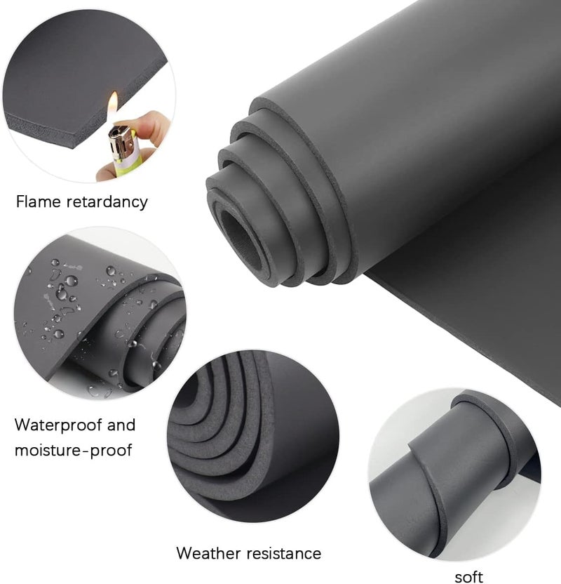 DGSL Neoprene Foam Seal Strip Roll，High Density Weather Seal Stripping Strip Roll Insulation for Window Air Conditioner (13 in x 79 in x 1/2 in) - Image 3