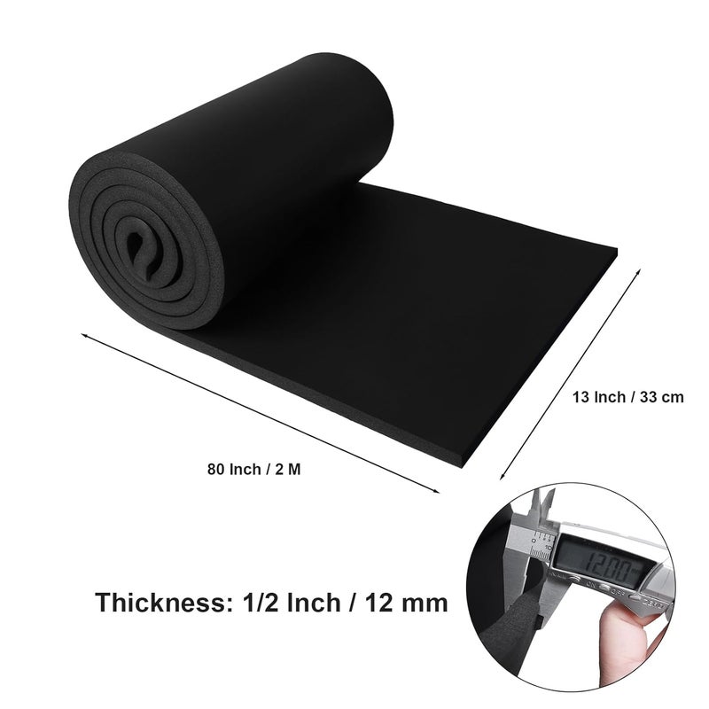 DGSL Neoprene Foam Seal Strip Roll，High Density Weather Seal Stripping Strip Roll Insulation for Window Air Conditioner (13 in x 79 in x 1/2 in) - Image 2