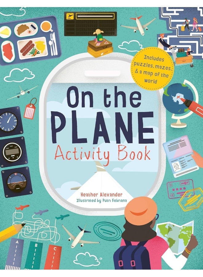 كتاب أنشطة الأطفال على الطائرة: يتضمن الألغاز، المتاهات، وصل النقاط والأنشطة الفنية