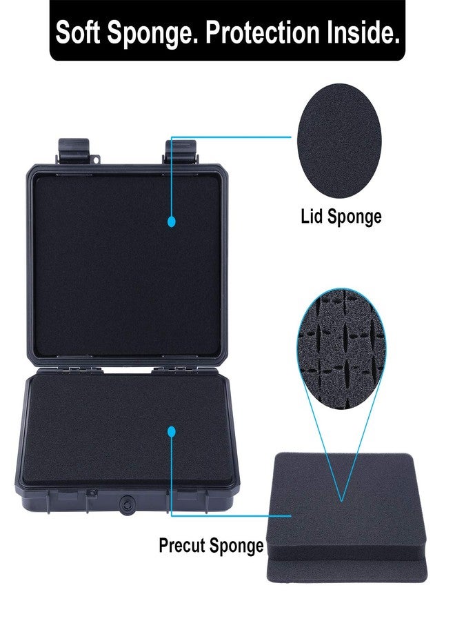 Lykus HC-2110 Mini Hard Case Dry Box with Foam Insert, Interior Size 8.27x5.91x1.46 inch, IP66 Splash-Proof - Image 2