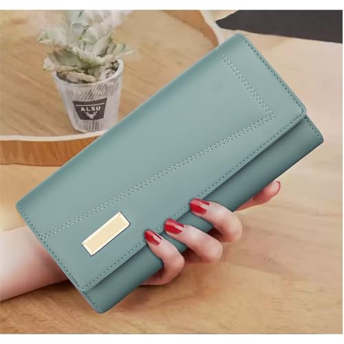 ALSU Women's Wallet | Stylish Purse with Phone Pocket,4 Card Pocket and Multiple Compartment| Party Clutch for Girl | Travel Hand Purse for Women| Office Bag for Women (Light Green) - Image 2