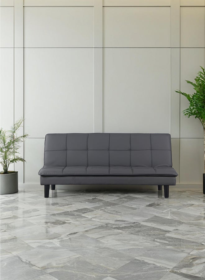 ايست من نون Modern Convertible Sofa Bed in PU Leather, Convertible Recliner for Living Room, 180 x 92 x 81cm, Dark Grey - Image 1