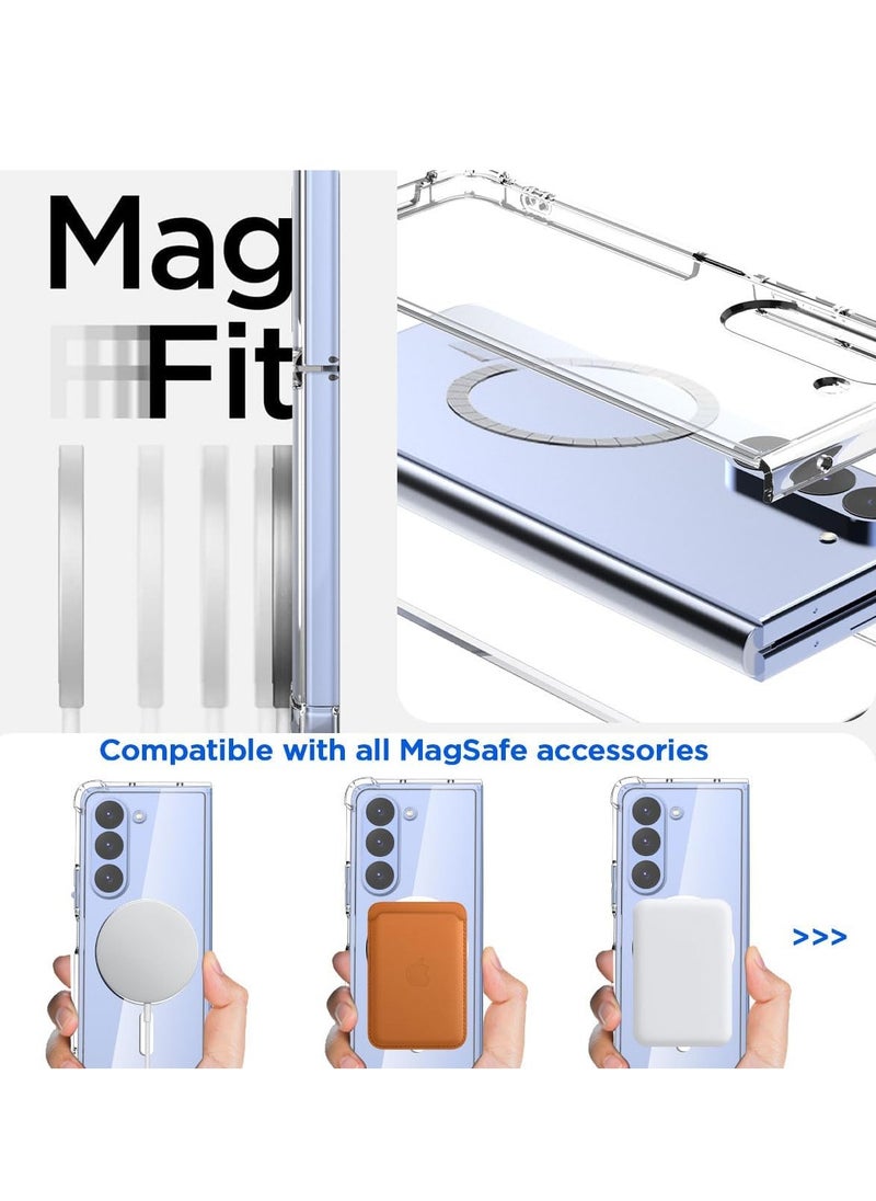 Houmt Samsung Galaxy Z Fold 5 Magnetic Case Support Wireless Charging Hard PC Shockproof Protection Anti Scratch Protective Case Cover for Galaxy Z Fold 5  - Image 4