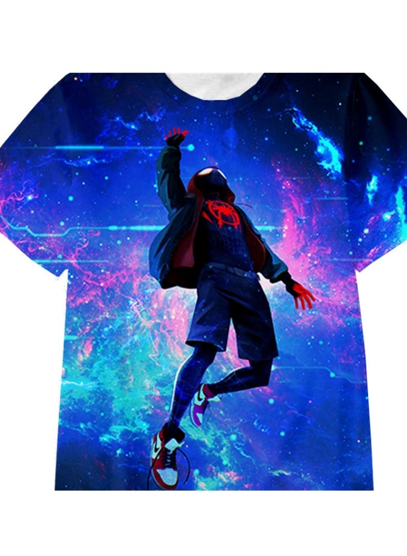 Spider-Man Across the Universe Handsome Loose Pullover T-shirt 3D digital printing personalized breathable T-shirt  - Image 2