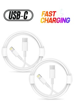 iPhone Fast Charger Lightning Cable [Apple MFi Certified] 2-Pack USB-C to Lightning Cable (6.6Ft) Fast Charging Compatible with iPhone14/14 Plus