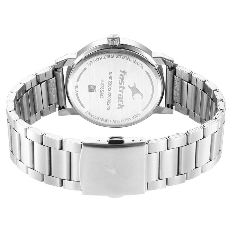 Fastrack Stunners Blue Dial Metal Strap Watch for Guys - Image 5