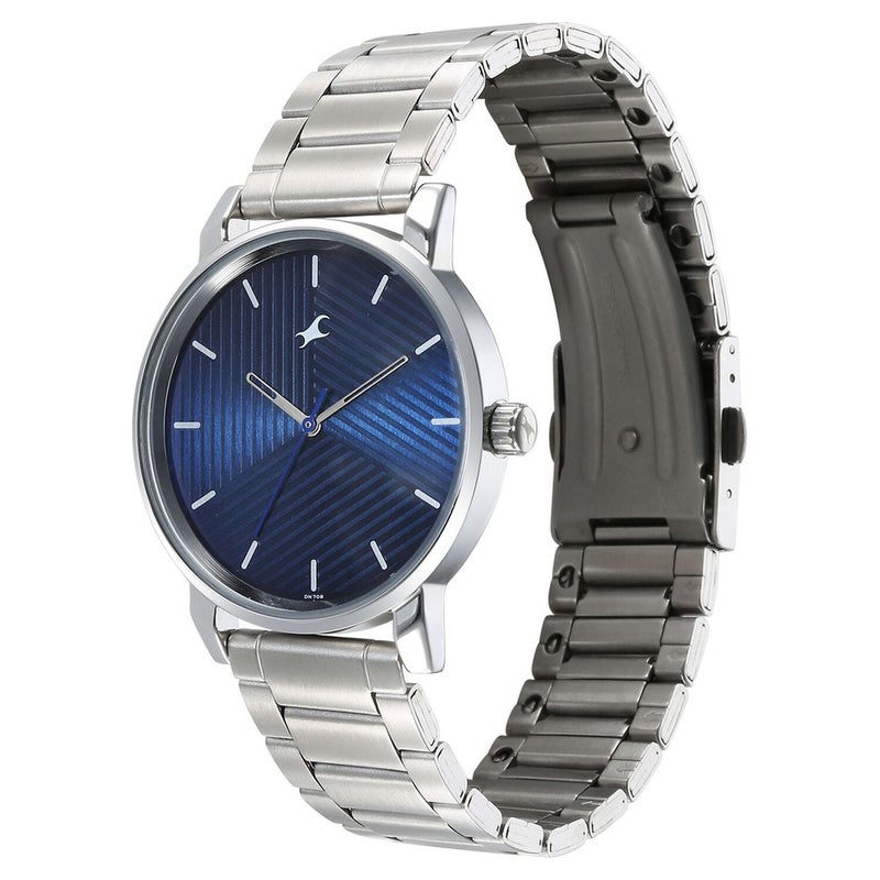 Fastrack Stunners Blue Dial Metal Strap Watch for Guys - Image 3