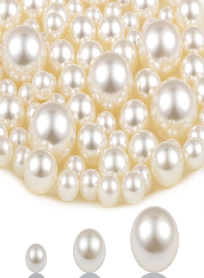 SUREAM Ivory Pearl Beads for Vase Filler, 14/20/30mm Large Sizes Loose Pearls for Jewelry Making, Artificial Plastic No Hole Beads Table Scatter, Wedding, Birthday Party, Home Decoration(100 Pieces) - Image 1