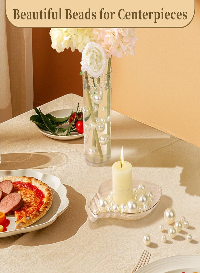 SUREAM Ivory Pearl Beads for Vase Filler, 14/20/30mm Large Sizes Loose Pearls for Jewelry Making, Artificial Plastic No Hole Beads Table Scatter, Wedding, Birthday Party, Home Decoration(100 Pieces) - Image 5