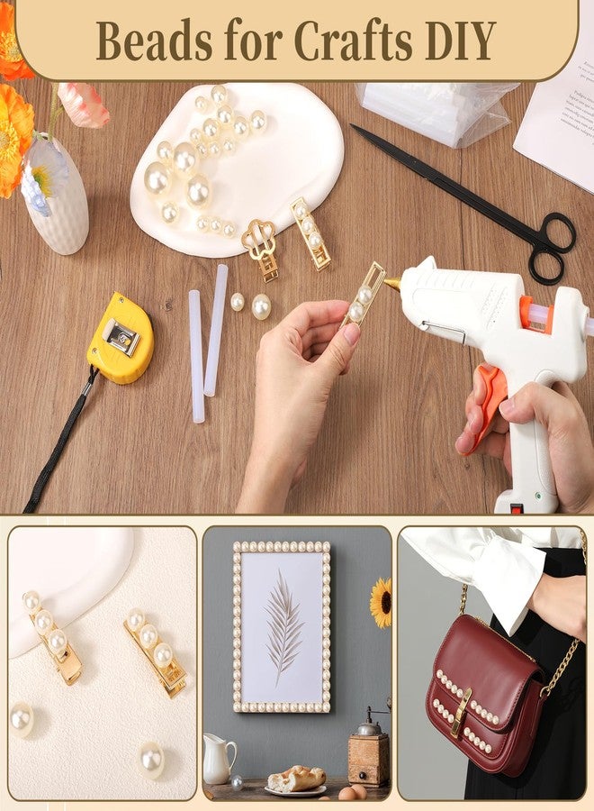 SUREAM Ivory Pearl Beads for Vase Filler, 14/20/30mm Large Sizes Loose Pearls for Jewelry Making, Artificial Plastic No Hole Beads Table Scatter, Wedding, Birthday Party, Home Decoration(100 Pieces) - Image 4