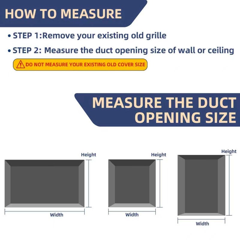 ExcelFu Return Air Grille Vent Cover Grill for Wall and Ceiling,Air Return Vent Cover Fits Duct Opening 20"W x 30"H, HVAC A/C Cold Air Intake Grille - Image 2