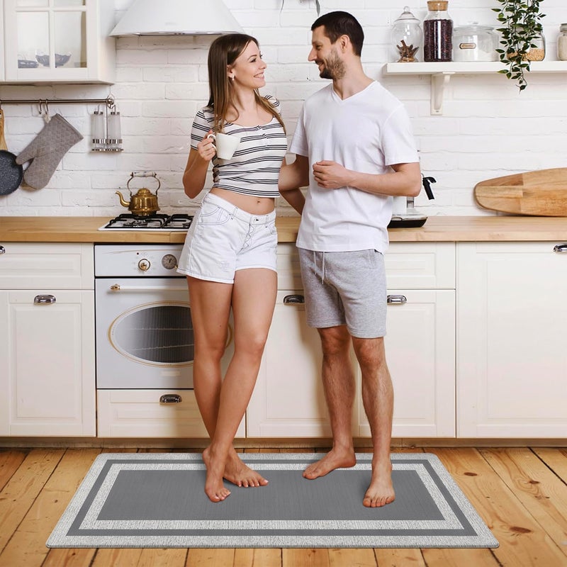 Anti-Fatigue Mat: 1 Piece Gray High-Density Foam - Cushioned Ergonomic Support Standing Mat for Home Kitchen, Office And Long Standing Tasks - Image 2