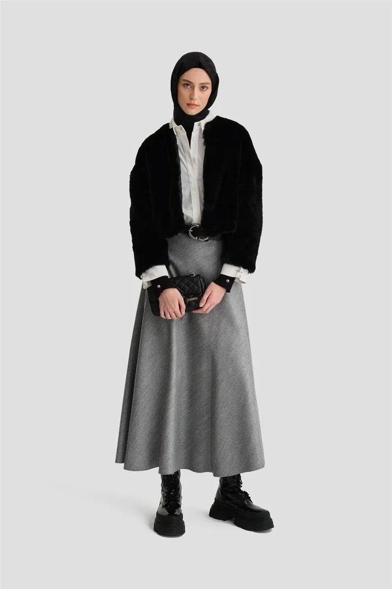 ARMINE Fur Coat 24K7610 Black