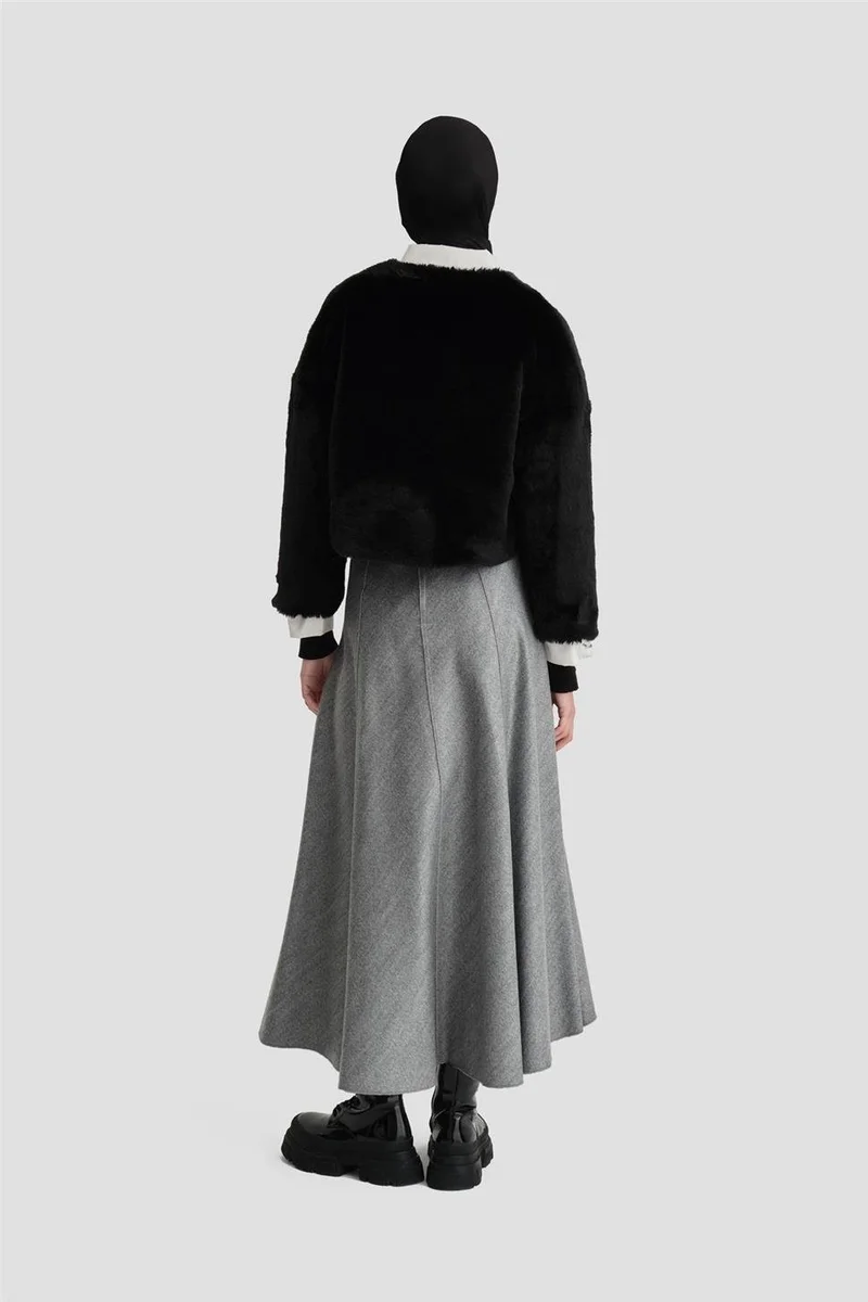 ARMINE Fur Coat 24K7610 Black