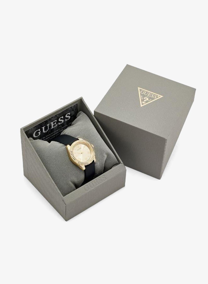 GUESS Mini Luna Silicone Strap Analog Watch - Image 4