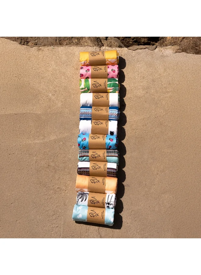 BU Towels Al Sadu Beach Towels | Eco-Friendly | Ultra-Soft &amp; Lightweight | Made from Bamboo viscose, &amp; recycled polyester (90 x 170 cm)