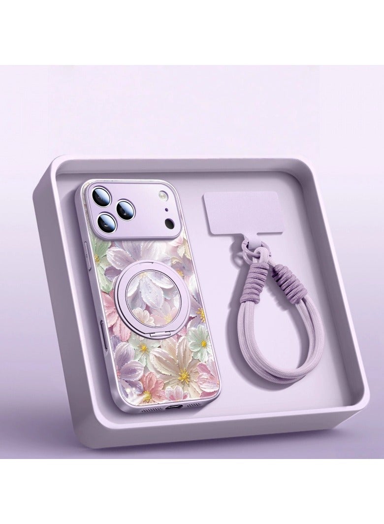 general iPhone 17 Pro Max Full-Coverage Magnetic Stand Case with Dual-Snap Lanyard Drop-Resistant MagSafe Compatible