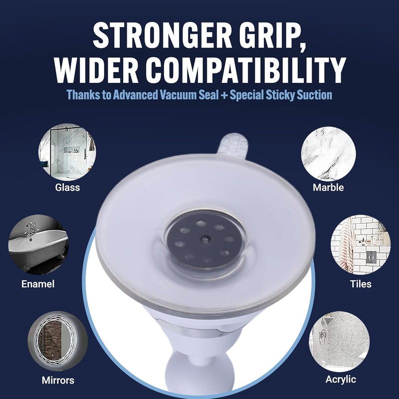 Anti slip Fogless Shower & Shaving Mirror with Upgraded Suction Mount for Bathroom, Anti Fog & Mist Free Shatterproof Surface and 360° Swivel, 16cm x 16cm (1X Magnification) Light & sturdy - Image 4