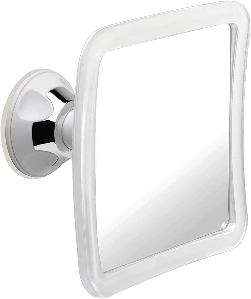 Anti slip Fogless Shower & Shaving Mirror with Upgraded Suction Mount for Bathroom, Anti Fog & Mist Free Shatterproof Surface and 360° Swivel, 16cm x 16cm (1X Magnification) Light & sturdy - Image 1