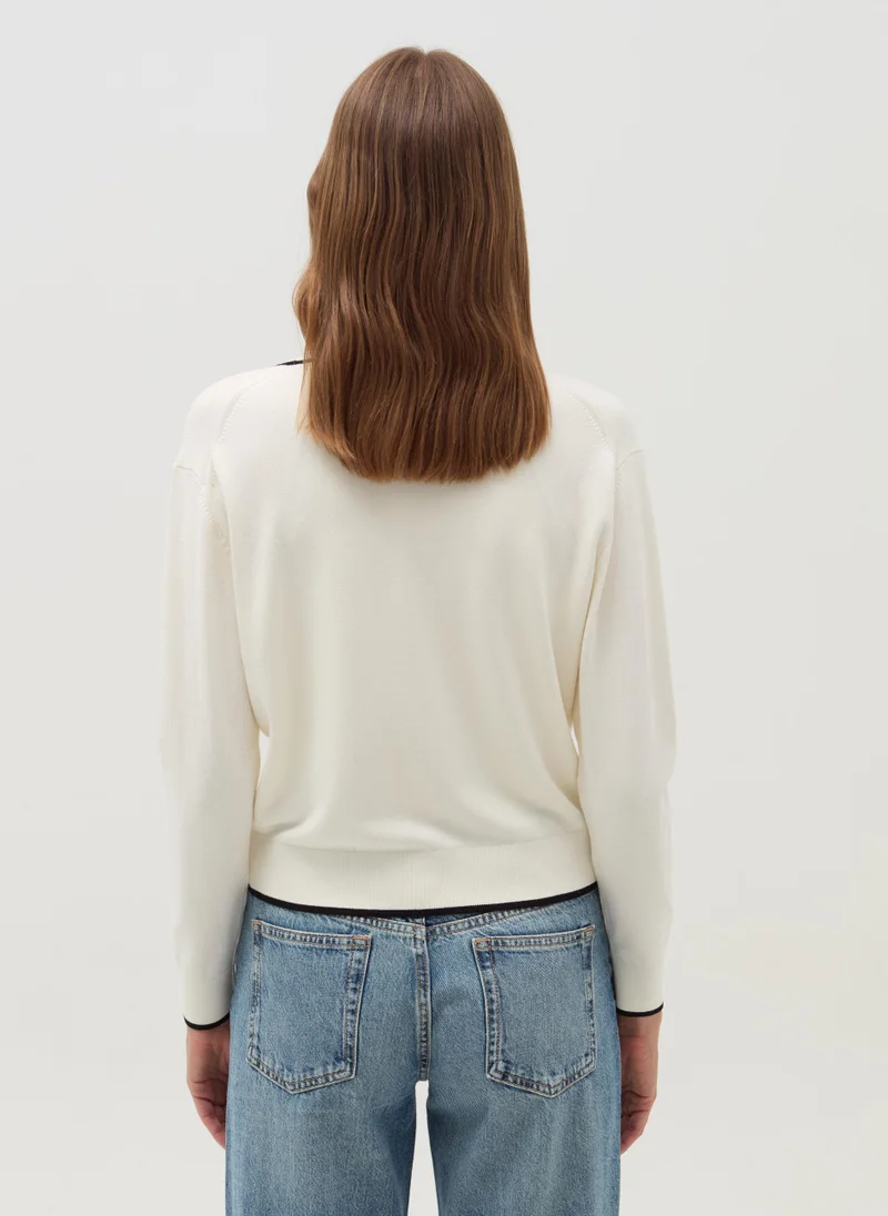 Ovs Cardigan with contrasting trim