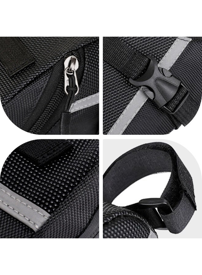 Bike Seat Bag - Durable Bicycle Saddle Bag Under Seat Storage Pouch for Mountain & Road Bike, 1.5L Capacity Wedge Pack with Reflective Straps, Easy Installation (Black) - Image 5