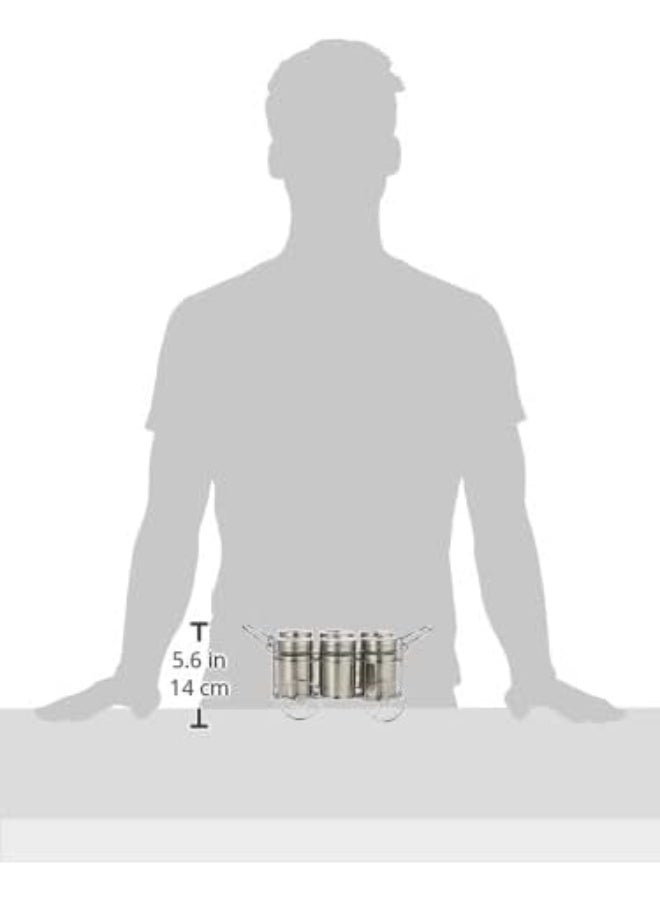 Servewell طقم برطمانات توابل زجاجية 6 قطع مع حامل من سيرفويل - Image 5