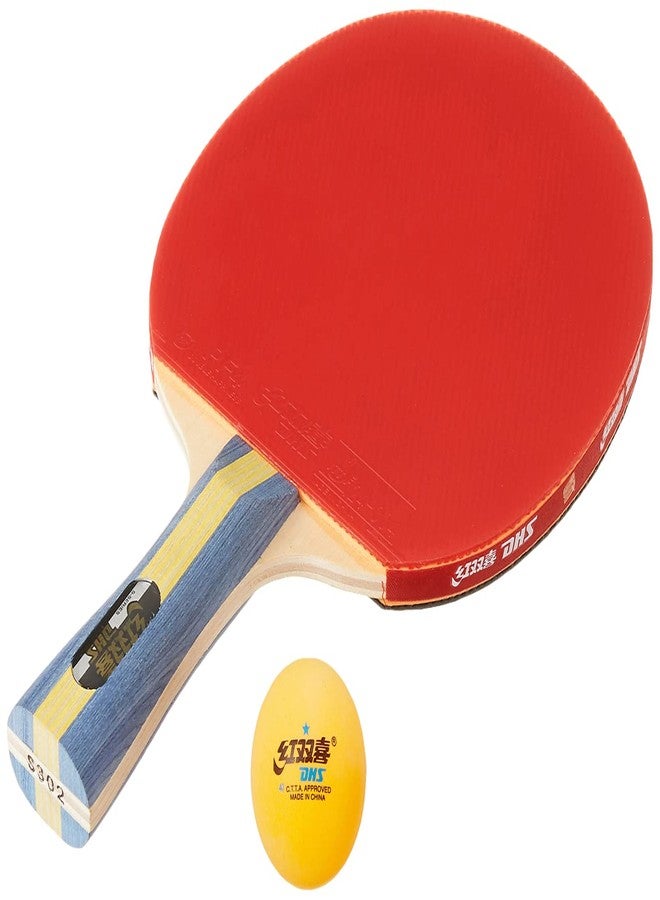 DHS TT BAT S-S302 DHS WITH TT BALL DHS 40MM 1 STAR ORANGE (60 Pcs Box) - Image 1