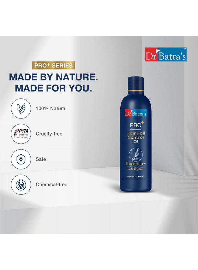Dr Batra's Pro Hair Fall Control Oil, Scalp Nourishment, Enriched With Ginsend & Rosemary Extracts, Healthy Hair, Suitable For All, Best For Men & Women (200Ml) - Image 2