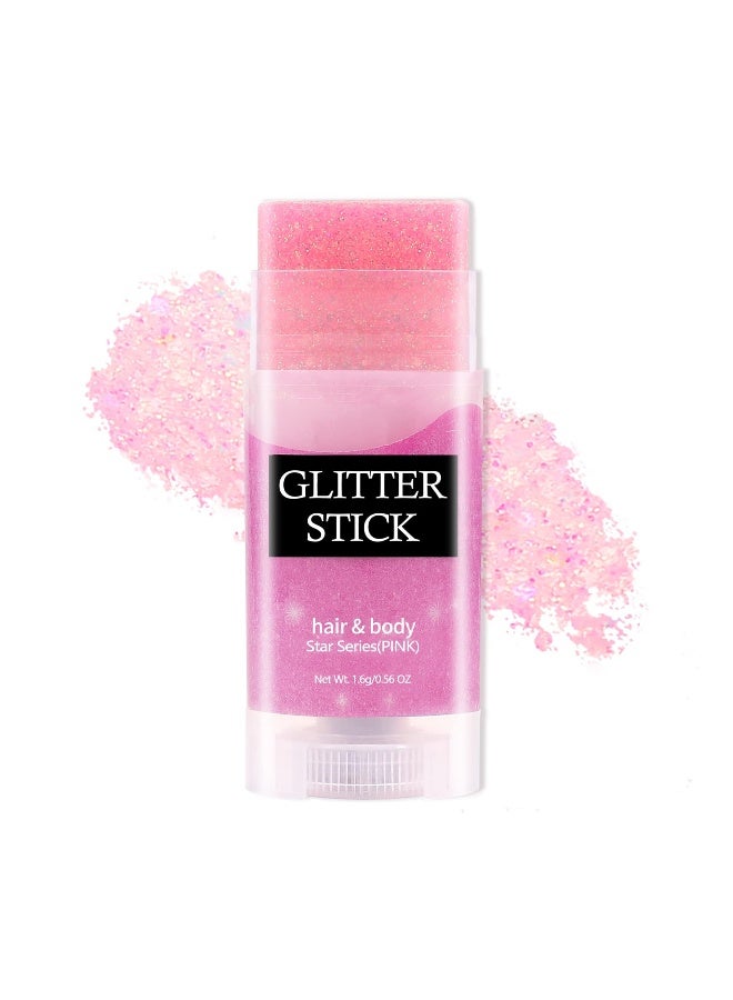 Sequins Chunky Glitter, Glitter Stick for Body and Face, Long Lasting Hair Painting Glitter Sequin, Sparkling Gel, for Festival Party Makeup Easy to Apply, Face Hair Long Lasting Sparkling - Image 1