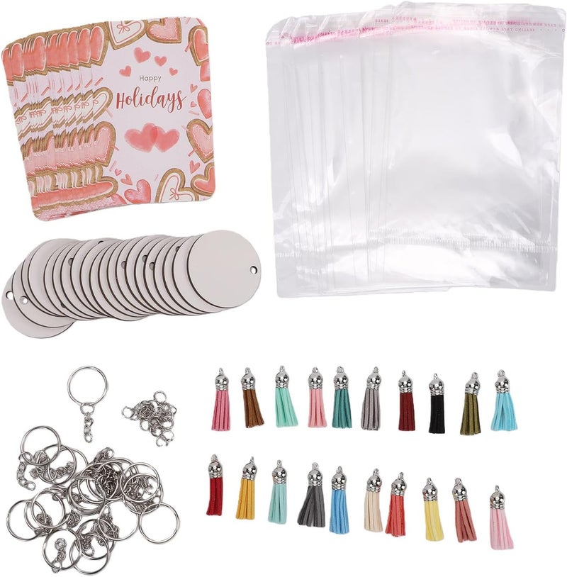 Acrylic Keychain Blanks Kit Clear Protective Layer DIY Keychain Crafting Tools for Crafting Enthusiasts - Image 3