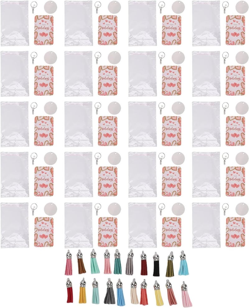 Acrylic Keychain Blanks Kit Clear Protective Layer DIY Keychain Crafting Tools for Crafting Enthusiasts - Image 2