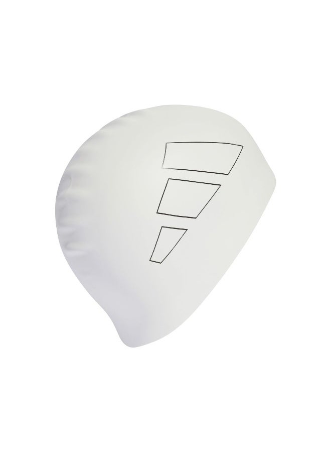 Adidas Adult Logo Cap White Swim Swimming Cap (Hw) For Unisex 1 Size  - Image 2