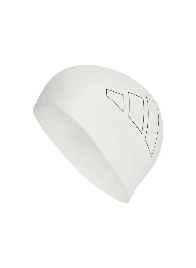 Adidas Adult Logo Cap White Swim Swimming Cap (Hw) For Unisex 1 Size