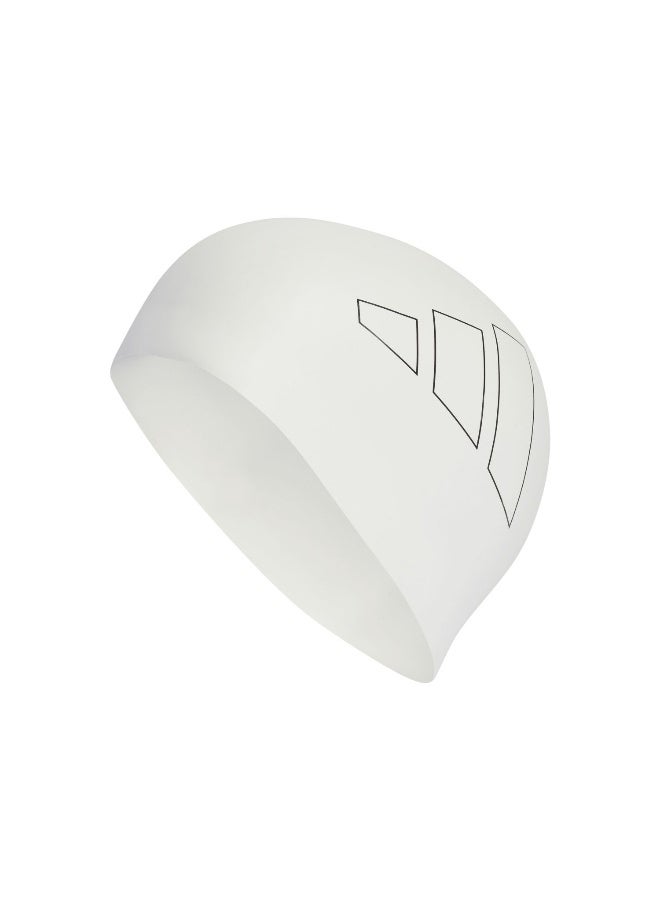 Adidas Adult Logo Cap White Swim Swimming Cap (Hw) For Unisex 1 Size  - Image 1