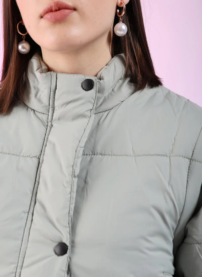 Freehand  Women Regular Fit Solid Puffer Jacket for Women | Best Price UAE