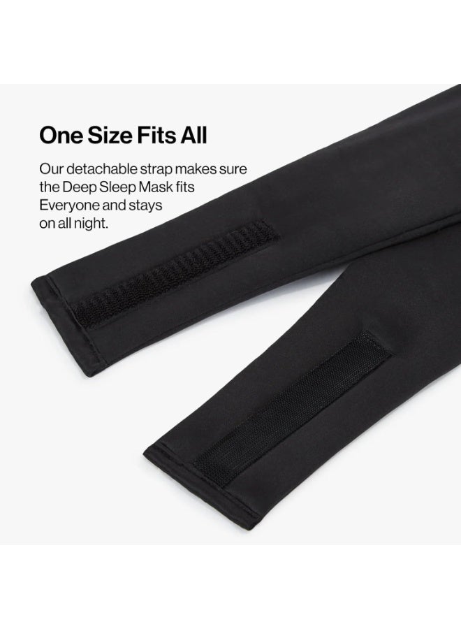 قناع نوم عميق يحجب الضوء ، قناع عين من حرير التوت 23 موم، فائق النعومة، قابل للتعديل - قناع نوم للسفر للرجال والنساء - اسود - Image 3